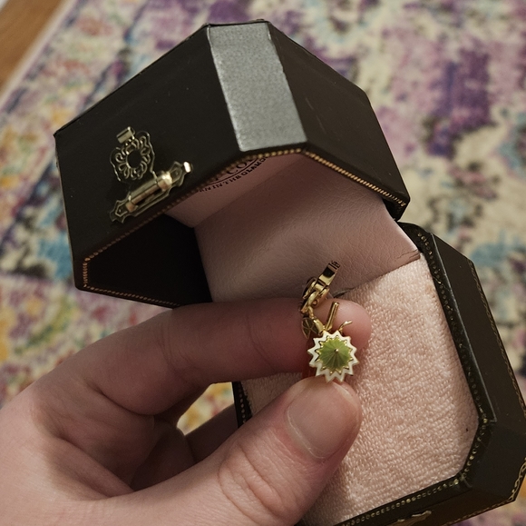 RARE Authentic Juicy Couture Tropical Cocktail Red Tea Charm With Umbrella & Box - Picture 4 of 11